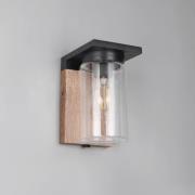 Udendørs væglampe ARDILA, trælook Højde 19 cm Metal/glas IP44