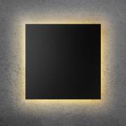 LED-væglampe BLADE Q, sort, 44 x 44 cm, metal, dæmpbar