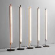 OLEV LED-gulvlampe TRISEL, jordbrun, metal, 2.700 K, dæmpbar