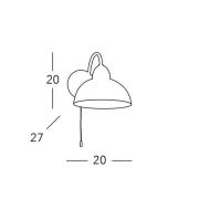 KOLARZ Væglampe Nonna, Ø 20 cm, citroner, glat kant