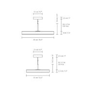 UMAGE LED-hængelampe Asteria Plus Medium sort Ø 43 cm CCT