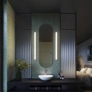 WEVER & DUCRÉ LED-væglampe Mirba 3.0 sort/hvid 91 cm IP44