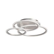 LED-loftlampe GELDER, nikkel, 60x51 cm, fjernbetjening RGBW