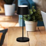 LED-batteridrevet bordlampe Asena Pro sandfarvet, 30 cm metal IP54