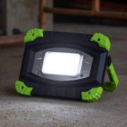 LED-akkudrevet udendørs LED-spot 850947, sort/grøn, længde 17 cm