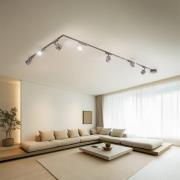 Skinne system 48V Lumaro spots 7 lyskilder sort Ø8cm dæmpbar