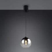 Hængelampe Liora, røggrå, Ø 25 cm, glas, E27