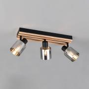 Spotlight Travia, længde 53 cm, 3 lyskilder, sort/røggrå