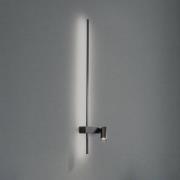 Væglampe EASY LEFT, sort Bredde 80 cm Metal GU10 + LED