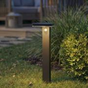 PRIOS LED-vejlampe Tarlson, kantet, antracit, sensor