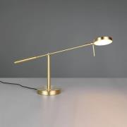 LED-bordlampe Monza, messingfarvet, højde 52 cm, metal
