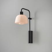 Bover LED-væglampe Drep A/04, nude, glas, sort, 2.700 K