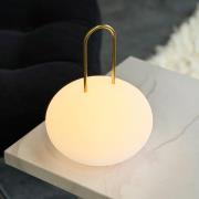 Dyberg Larsen LED-lygte Ellipse, hvid/messing, IP44