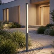 Lindby LED-gadelampe Liravel, højde 90 cm, antracit, IP65