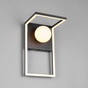 LED-væglampe Arola, sort mat, bredde 17 cm, metal