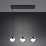 LED-hængelampe Senta, krom, længde 62 cm, 4.000 K, 3 lyskilder.