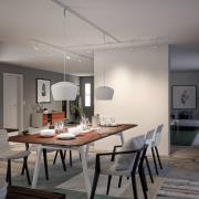 URail endetilkobling, signalhvid maks. 1000 W, inkl. endekappe