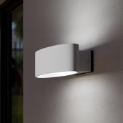 Chinoa udendørs LED-væglampe, hvid, bredde 27 cm, metal