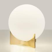 Terzani bordlampe Oscar, guldfarvet, Ø 20 cm, opalglas