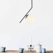 Hængelampe Dolunay 143-AV, sort, en glasskærm