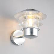 Udendørs væglampe Ruvuuma zinkfarvet Ø 22 cm opadrettet