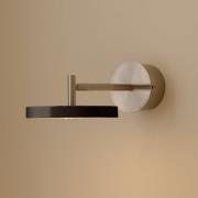 UMAGE LED-væglampe Asteria Short, sort, stål, fast tilslutning