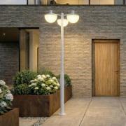 Lucande LED-udendørslampe Toras, lysegrå, 3 lyskilder, CCT-dæmpbar