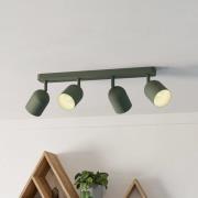 Loftspot Tilston, mørkegrøn, længde 58 cm, 4 lyskilder af stål