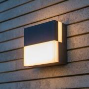 Udendørs LED-væglampe DOMINO, mørkegrå, 14 x 14 cm, IP65