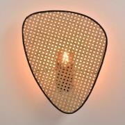 MARKET SET Væglampe Screen, 42 cm høj, natur, rattan
