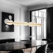 LED-hængelampe Evana, sølvfarvet, længde 120 cm, metal