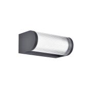 udendørs LED-væglampe Monaco, mørkegrå, bredde 25 cm, metal