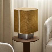 MARKET SET bordlampe Dolce, currygul, linned, E27