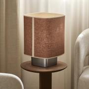 MARKET SET bordlampe Dolce, korkbrun, linned, E27