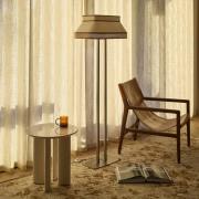 MARKET SET Gulvlampe Square, creme, tekstil, E27