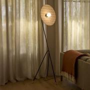 MARKET SET Gulvlampe Gatsby, myra, treben, Ø 50 cm, E27