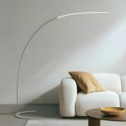 Lindby LED-gulvlampe Danua, sølv, metal, højde 200 cm