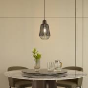 Lucande Tinko pendellampe med bur, sort, 20 cm