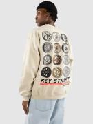 Key Street Wheels Crew Sweater hvid