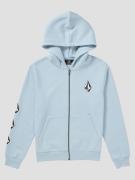 Volcom Bb Iconic Stone Flc Kids Hættetrøje med lynlås blå