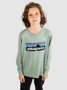 Patagonia P-6 Logo Kids Longsleeve T-Shirt grøn