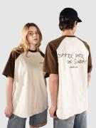 Another Cotton Lab Coffee Date Oversized Raglan T-shirt brun