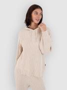 Hurley Lane Way Rib Knit Hættetrøje hvid