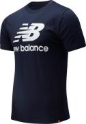 New Balance Essentials Stacked Logo Tshirt Herrer Tøj Blå S