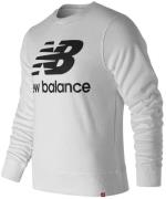 New Balance Essentials Stacked Logo Sweatshirt Herrer Tøj Hvid L