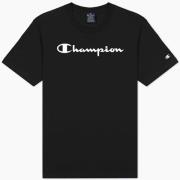 Champion Script Logo Crewneck Tshirt Herrer Tøj Sort Xxxl