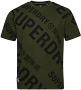 Superdry Code Cl Aop Tshirt Herrer Kortærmet Tshirts Grøn S