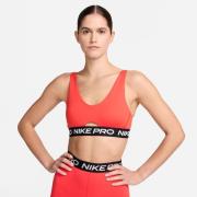 Nike Pro Indy Plunge Sports Bh Damer Tøj Orange Xs