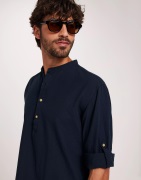 Selected Homme Slhregnew-Linen Shirt Tunic Ls Band Kortærmede skjorter...