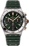 Breitling Herreur UB0134131L1S1 Chronomat B01 42 Grøn/Gummi Ø42 mm